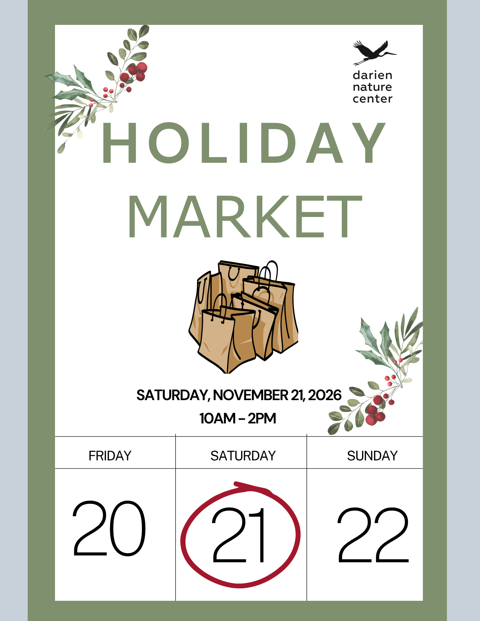 Darien Nature Center Holiday Market